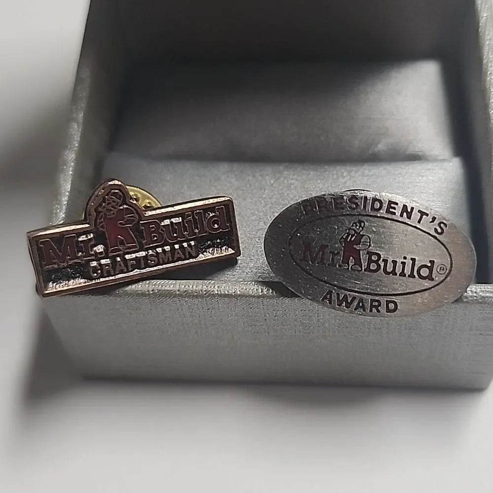 Mr Build Craftsman Lapel Hat Pin Brooches